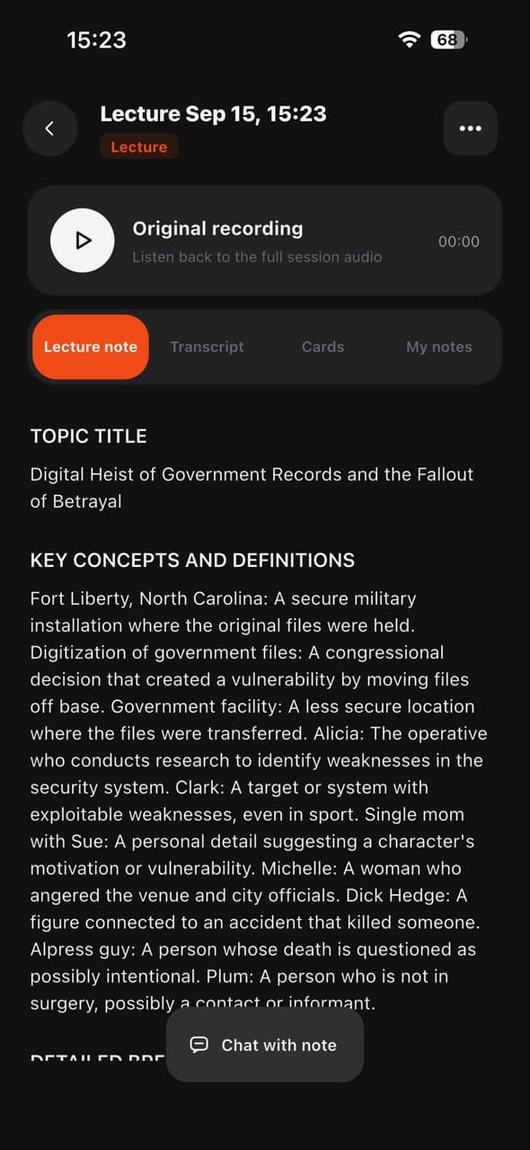 Receive a useful note in Lectivo